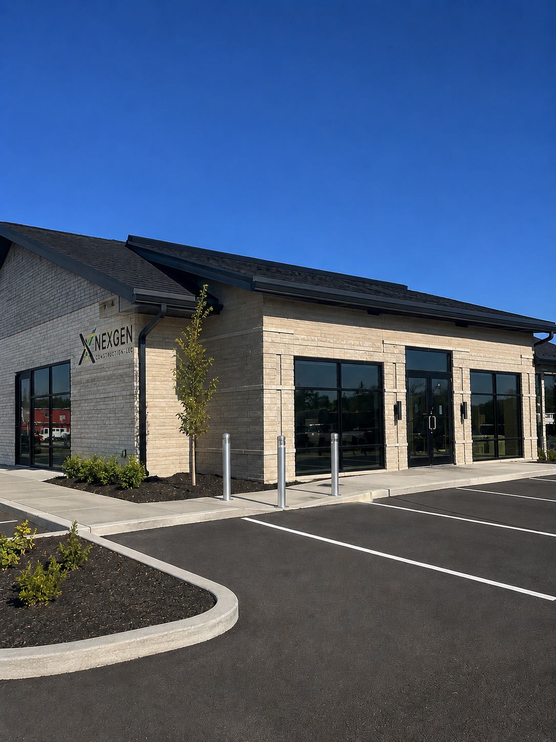 Commercial roofing and building project